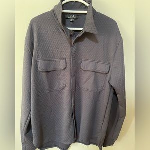 Blue XL Long Sleeve Button Up Jacket